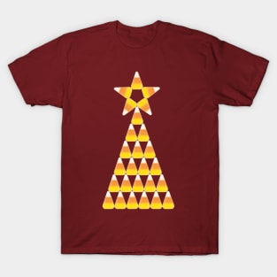 Candy Corn Fall Christmas Tree T-Shirt